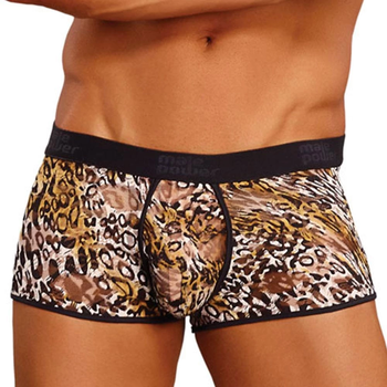 Mens Leopard Lace Enhancer Pouch Short
